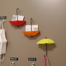 LKV429622현관문 마스크걸이 우산 후크, 2빨강.분홍.노랑, 단일옵션