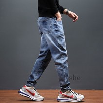 [Myshe]남성 캐주얼 청바지 루즈핏 데님팬츠 Dou2feiNZK5