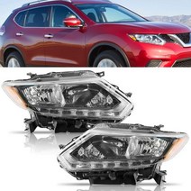 BoardRoad 691349 2014년 2015년 Nissan Rogue WLED DRL 할로겐 헤드램프 공장식 운전석 조수석 측과 호환되는 보드로드, LH+RH