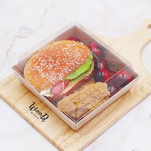 크라프트 정사각 샌드위치케이스용기 100개 세트 sw4, 없음, sw4호_100개 세트