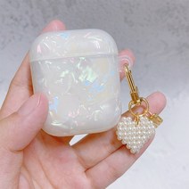 에어팟케이스 애플 에어팟 1 2 3 세대용 럭셔리 드림 케이스 에어팟 프로 키 체인 광택 쉘 케이스, colorful E_for AirPods Pro