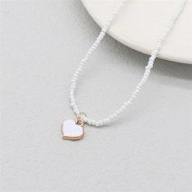 목걸이 대학생 우정 초커 탄생석 여자 20대 추천 다채로운 비즈 초커 여성 Collares 러브 하트 펜던트 목걸