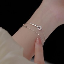 여성 은팔찌 순은 92.5 테니스 백금 팔찌 뱅글 아내 우정 커플 입학 여친 신혼부부 실버 엄마 졸업 취직 925 기념일 여자 선물 통은