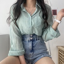 스윗라떼 여성용 거즈남방