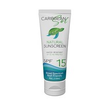 Caribbean Sol Natural Sun & Skin Care Guard 나노 산화아연 함유 천연 자외선 차단제 생분해성 광범위한 스펙트럼 여행용 사이즈 암초 안전 차단 모이, 1개