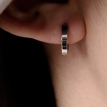 남자 써지컬 원터치 귀걸이 커플 이어링 Tikita thin touch