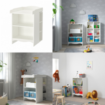 이케아 기저귀교환대 SMAGORA 스모예라 기저귀교환대/책장(선반 2개 포함) 화이트