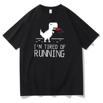 아두이노 Frontend 프로그래머 셔츠 Chrome Dino Geek 해커 코더 선물 웹 개발자 Tshirt Mens Cotton Tee I, 01 Black_02 M