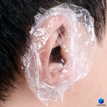 100매 샤워용 귀덮개 샤워 귀비닐 외이도염 귀마개 염색 비닐 방수 이어캡 헤어캡 미용실, 이어캡100매