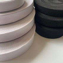 [세아퀼트] 고무밴드 허리고무줄 의류고무줄 20mm 25mm 30mm 35mm 40mm 45mm 50mm, 화이트25mm