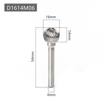 텅스텐공구 드릴비트 d type 헤드 텅스텐 카바이드 합금 회전 파일, D1614M06