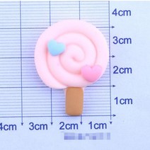 인테리어 조각상 정원 동물 조형물 석고 20 개/몫 수지 롤리팝 시리즈 플랫 백 카보 숑 스크랩북 DIY 쥬얼, 01 01