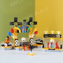 LiNoos 레고호환블럭 snoopy 스누피 스트리트시리즈 스케이트보드, LN8008 뮤직 페스티벌