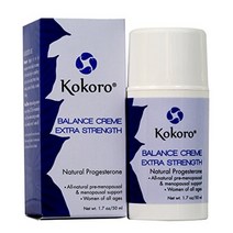 Kokoro Extra Strength 천연 프로게스테론 밸런스 크림 1.7 oz 펌프 황체호르몬 프로게스테론 에스트로겐 여성 호르몬 크림