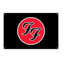 현수막걸이대 배너걸이 받침대 3Jflag90x150cm 푸 파이터스 록 음악 밴드 플래그 헤비 메탈 팝 가수 인테리어 장식 배너 태피스트리, 3.4 holes in 4 corners - 60x90