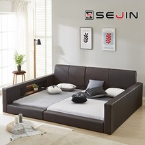 페로 가드 패밀리침대+솔리드본넬매트리스Q+SS, 초코브라운