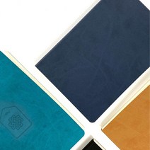 친환경노트 양장 무지 디자인 핸디 플래너 고급 인조가죽 오퍼비 반양장제본 이니셜 각인, 민트, 라인, 유