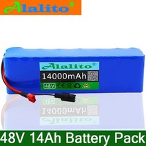 전동킥보드보조배터리 bms가있는 54.6v 전자 자전거 전기 자전거 스쿠터 용 고용량 48v 배터리 48v 28ah 1000w 13s3p 리튬 이온 배터리 팩, 없음
