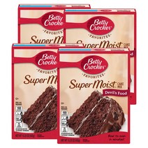 베티크로커 슈퍼 모이스트 케이크 믹스 데블스 푸드, 432g, 4개