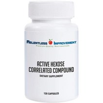 Relentless Improvement AHCC 표고버섯 균사체 Active Hexose Correlated Compound NK 세포 액티비티 120캡슐 Immune Support, One Color, One Size