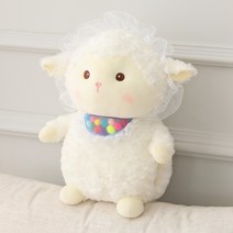 양인형 양쿠션 인형쿠션, 화이트 양