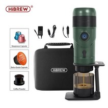 HiBREW-네스프레소 돌체 구스토 그라운드 커피 메이커 H4 그린 & 화이트 휴대용 에스프레소 머신 자동차 및 가정용, H4 GN, AU