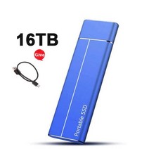 외장하드 SSD 메모리카드 SSD 1TB 2TB 외장 하드 드라이브 -C USB3.0 8TB 고속 HD 4TB 저장 장치 pc용 휴, 25 16TB Blue, 한개옵션1
