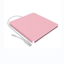 외장 cd롬 rw 노트북 블루레이 cd플레이어 시디 플레이어 odd 3.0 Usb type-c 외부 dvd 버너 작가 레코더 dvd 광학 드라이브 cddvd 버너 mac os, 분홍