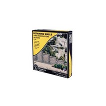 Woodland Scenics C1261 디오라마 미니어처 미도색 석재 옹벽 모형 8.5 x 13 cm 3개 세트