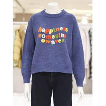 밸리걸 AK수원점 밸리걸 컬러 레터링 라운드 니트(475820)