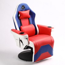 게이밍리클라이너 프로게이머의자 게이밍 게임방 컴퓨터 게임용 컴터 의자 소파 쇼파, 블루 레드