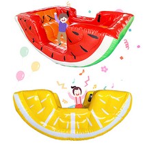 HOMSTALL 대형가정용 홈에어바운스 에어 바이킹 에어밸런스바이킹쉽 수박시소 판매, 레드 수박