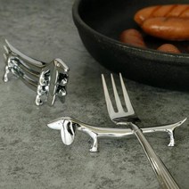 수저받침대 닥스훈트 강아지 숟가락 아연 젓가락 귀, 홀더MD001183
