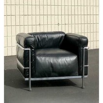 르꼬르뷔지에 가죽소파 디자이너 거실 빈티지 의자, 3. 더블 포지션/스펀지 충진/블랙 PU