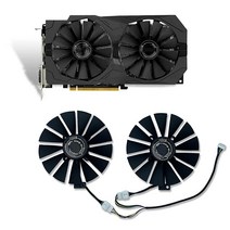 Cavabien 새로운 95MM PLD10010S12H 쿨러 팬 ASUS ROG Strix Dual RX 470 570용 AMD RX470 RX570 게이밍 비디오 카드 냉각 팬, A pair