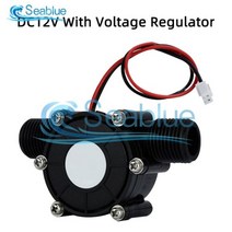 발전기 전기발전기 DC 5V 12V 080V 마이크로 수력 터빈 흐름 유압 변환 수류 에너지, 블랙 DC 12V, 06 Black DC 12V