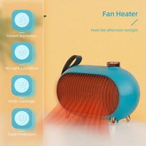 업소용난방기 업소용전기온풍기 가정용 업소용 전기 온풍기 1000W 미니 전기 세라믹 타일 휴대용 데스크탑, 02 Blue_01 1000w_02 EU