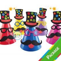 키득키득 DIY PACKAGE 표정꼬깔모자 1인용