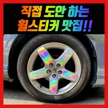 홀로그램 휠스티커 벤츠 BMW 아우디 포드 닛산 푸조 랭글러 도요타 링컨 지프 크라이슬러, 푸조 407 17인치, 1셋트