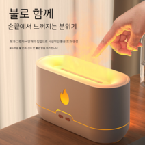 불멍 가습기 무드등 모닥불 캠핑용 아로마 화이트 블랙, 흰색