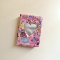 아이돌 포토카드 INS-핑크 블랙 레이스 격자 무늬 사진 앨범 Kpop 한국 아이돌 스타 체싱 바인더 포토카드, 06 shanshan-6