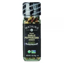 정품 Watk 유기농 그라인더 마늘 페퍼콘 76.5g(2.7온스) 3팩