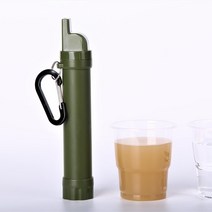 캠핑정수기 휴대용 정수기 야외 휴대용 물 필터 빨대 비상 1500l 청정기 생존 하이킹 여행 배낭, 한개옵션0