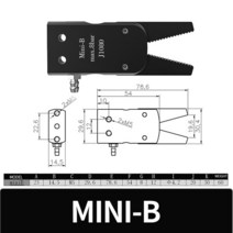 MINIA/C/B/E/F 센서 포함 공기 실린더 로봇 미니 그리퍼 클램프 사출 성형기용, 03 MINI-B, 03 MINI-B