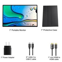 16 인치 25K 144Hz 휴대용 터치 보조 모니터, With protective case+AU 플러그