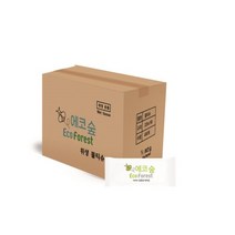 에코숲 위생 물티슈 일회용 100개 레이온100% 자연분해 엠보싱 휴대용 개별포장 식당 가정, 70gsm 100개