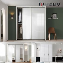 보루네오 10cm 작은방 붙박이장 슬라이딩 여닫이 미닫이 내부 슬라이드 5자 6자 7자, 샤인여닫이 10cm, 그레이