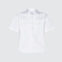 [닐바렛] [명품]남성 23SS 포켓 화이트 반팔셔츠 PBCM114 U014 03 391