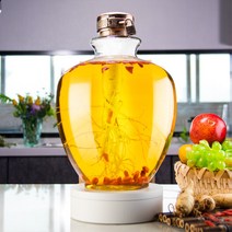 대용랑 5L 담금주 술 보관 열쇠 밀봉 유리 병 공병