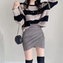 urkoteer스웨이드 스커트 여성 불규칙 타이트 스커트 주름 스커트cx-58